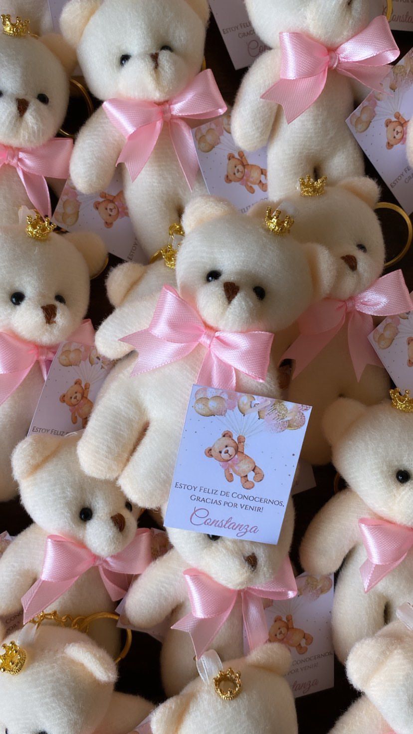 Osito Remembear Con Moño y Dije 12 PIEZAS